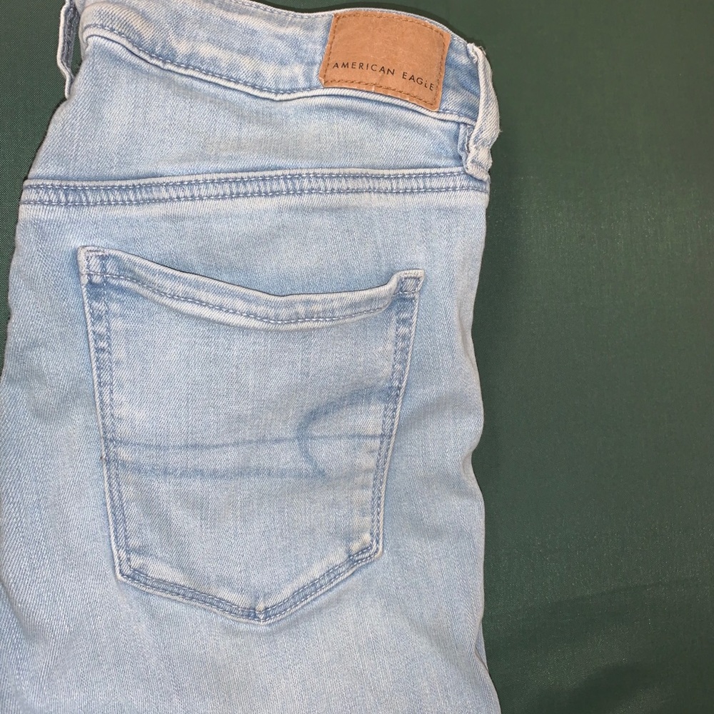 Light wash blue jeans
